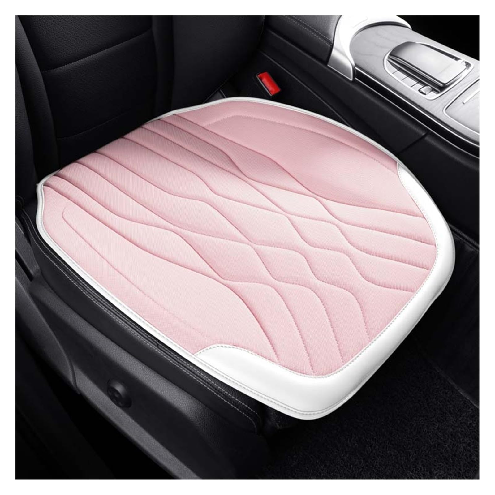 SHOUXI Vordersitzbezüge Ice Silk Autositzkissen Vorder- Und Rücksitzlehne Anti-Rutsch-Pad Auto-Innensitzbezug(Rosa,Front) von SHOUXI