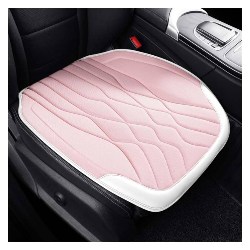 SHOUXI Vordersitzbezüge Ice Silk Autositzkissen Vorder- Und Rücksitzlehne Anti-Rutsch-Pad Auto-Innensitzbezug(Rosa,Front) von SHOUXI