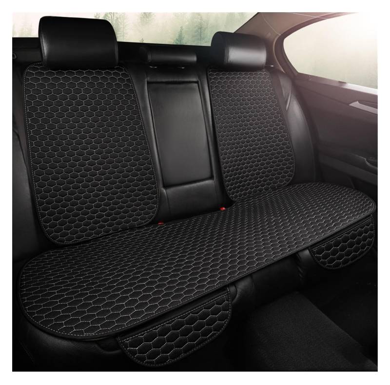 SHOUXI Vordersitzbezüge Universal Auto Sitz Pad Protector Zubehör Rückenlehne Vorne Hinten Sitz Zurück Taille Waschbar Kissen Vier Jahreszeiten(Schwarz,1 Set Rear) von SHOUXI