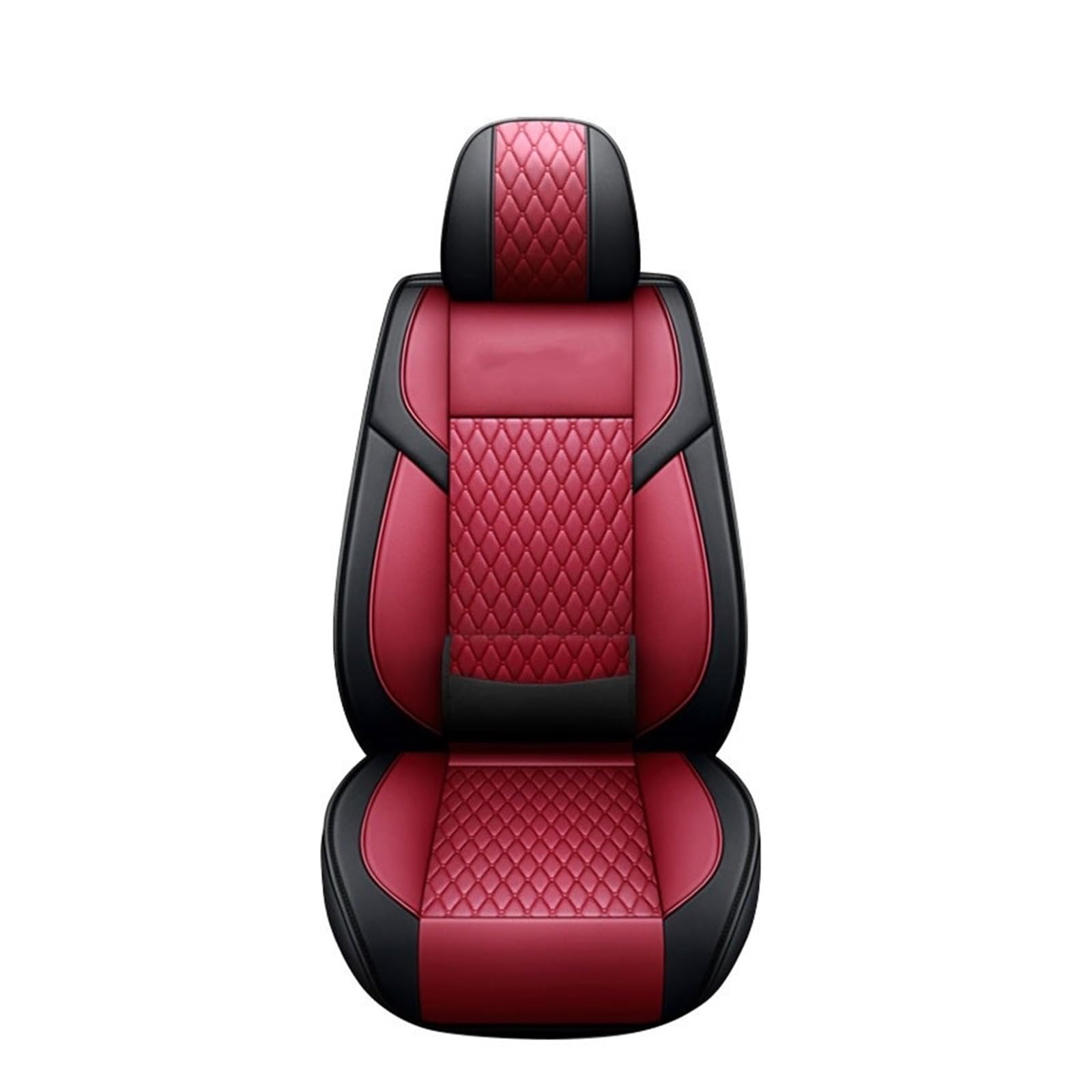 SHOUXI Vordersitzbezüge Universelle Autositzbezüge Für Vier Jahreszeiten, Atmungsaktive Matten Für Vorder- Und Rücksitze, Schutzpolster(Front seat,Wine Red) von SHOUXI