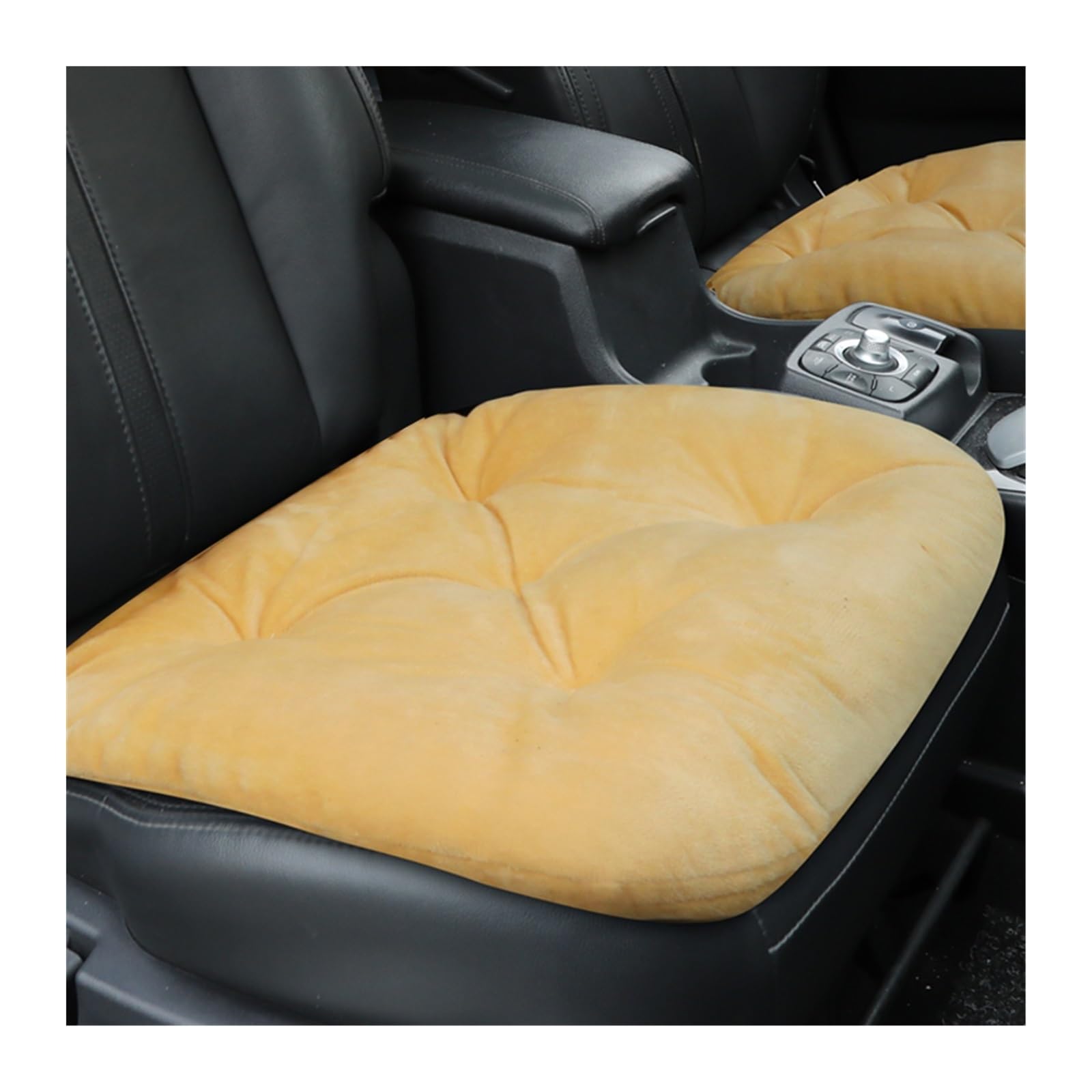 SHOUXI Vordersitzbezüge Warme Sitzbezug Seat Protector Pad Universal Für Winter Herbst Plüsch Autos Sitzkissen Matten(Beige,Front) von SHOUXI