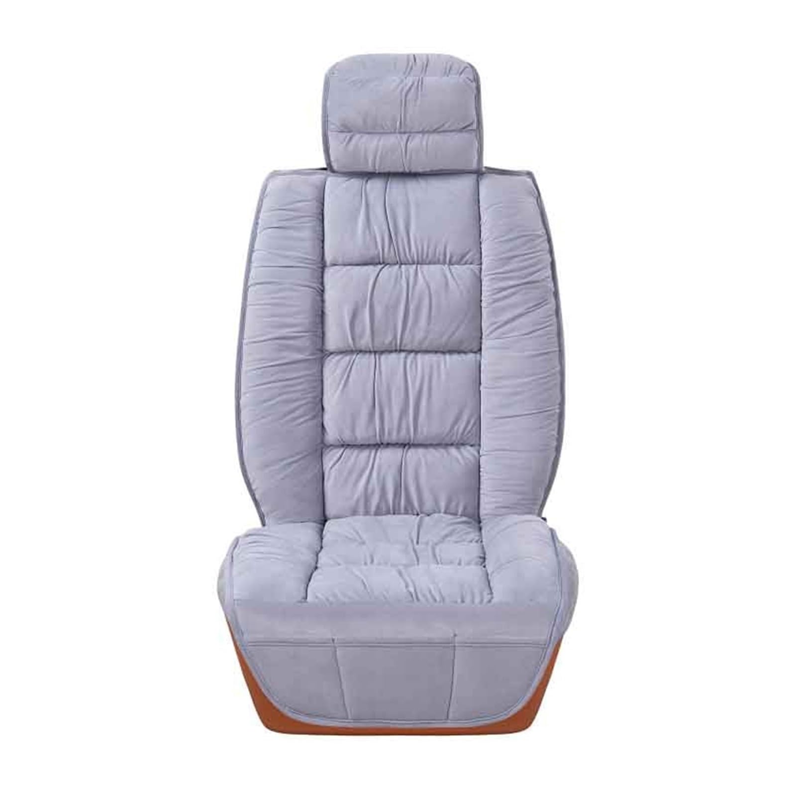 SHOUXI Vordersitzbezüge Warmer Autositzbezug, Universelles Winter-Plüschkissen Für Die Rückenlehnenschutzmatte Vorne Und Hinten Im Auto(Grey,Front) von SHOUXI