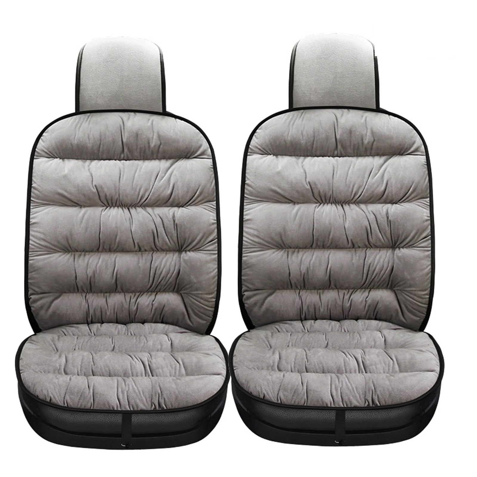 SHOUXI Vordersitzbezüge Winter-Auto-Plüsch-Frontkissen, Bequeme Schutzmatte, Rückenlehne Für Auto-Innenraum, LKW, SUV, Van(2 pcs) von SHOUXI