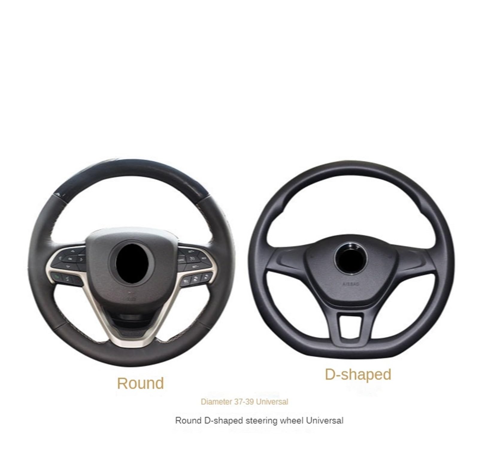 Steering Wheel Cover 15" Auto-Lenkradbezug Aus Plüsch, 38 cm, Elastisch, Warm, rutschfest, Radbezug, Auto-Styling, Autozubehör(Grey) von SHOUXI