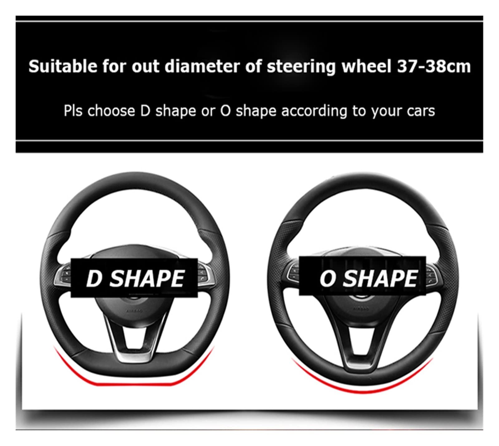 Steering Wheel Cover Auto Lenkrad Abdeckung 38 cm Für MG Alle Modelle ZS HS GS EHS EZS GT EV RX5 Auto Innen Zubehör Auto Styling(C,D) von SHOUXI