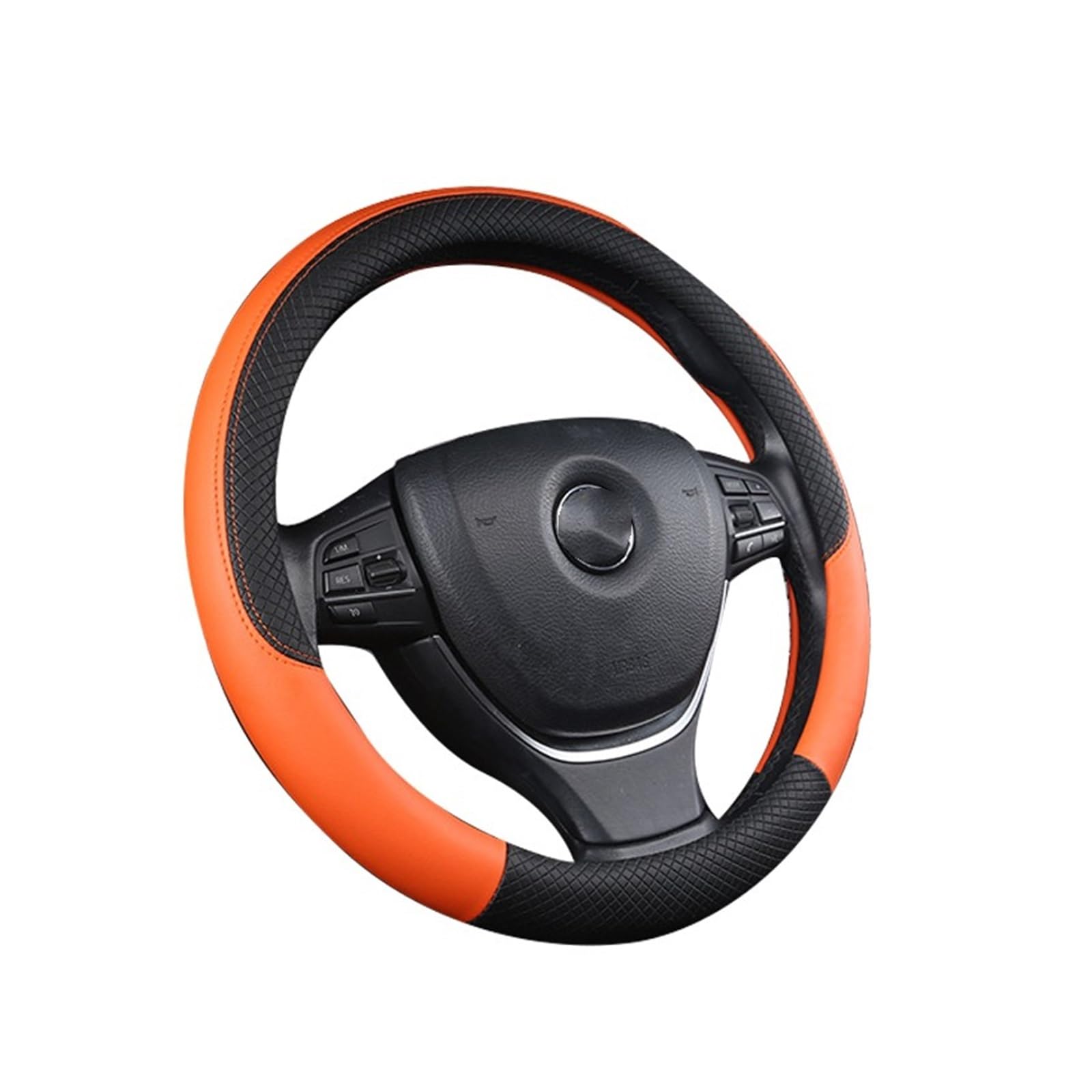 Steering Wheel Cover Auto-Lenkradbezug, 38 cm, Auto-Styling, Sport-Auto-Lenkradbezüge, rutschfeste Sport-Auto-Lenkradbezüge(Orange,Blue,Green,Silver,Black) von SHOUXI