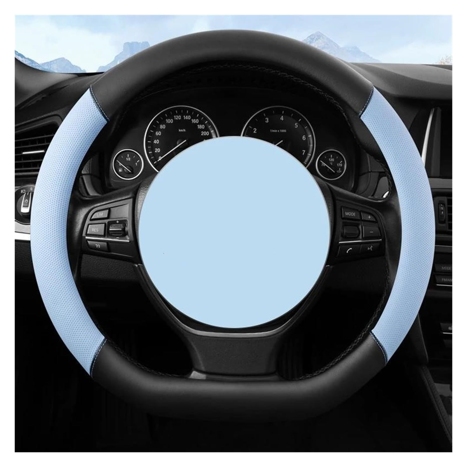 Steering Wheel Cover Auto-Lenkradbezug, PU-Leder, Lenkradschutz, Deckt Autoplanen Im Salon Für Sorento I II III Sorento Prime Ab(Blau,D-Typ) von SHOUXI