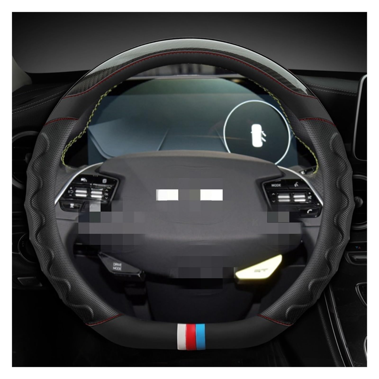 Steering Wheel Cover Auto Lenkräder Abdeckung 38cm Für Accord Amaze Brio City Grace Fit Jazz Insight Inspire Legend N-Box BR-V CR-V(Schwarz) von SHOUXI