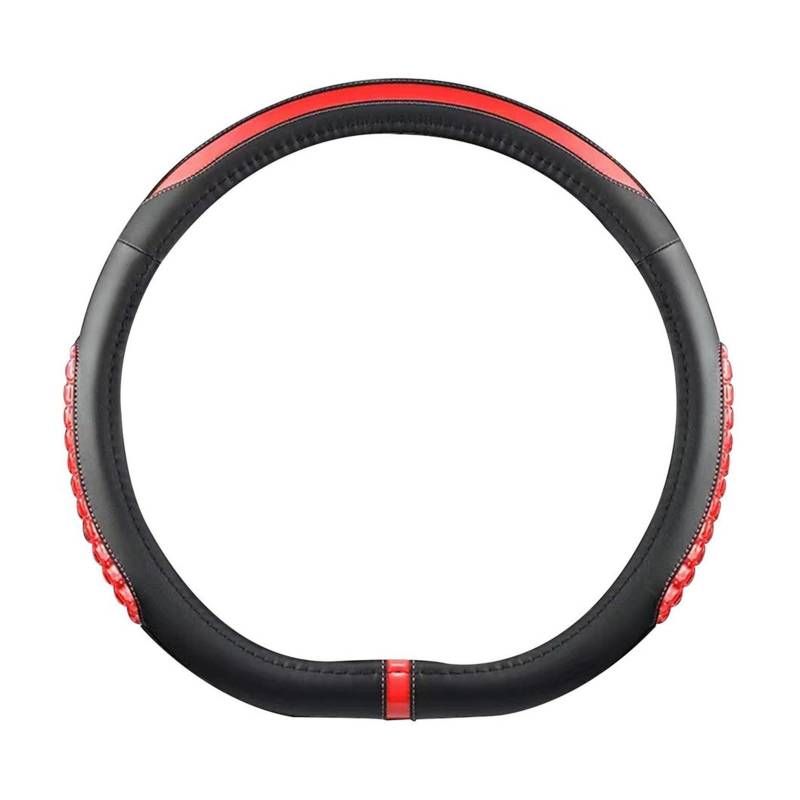 Steering Wheel Cover Four Seasons Universal 15 Zoll Massage Rund Jelly Gel Elastische Mode Lenkradbezug Zubehör Atmungsaktive Radabdeckung(Rot) von SHOUXI