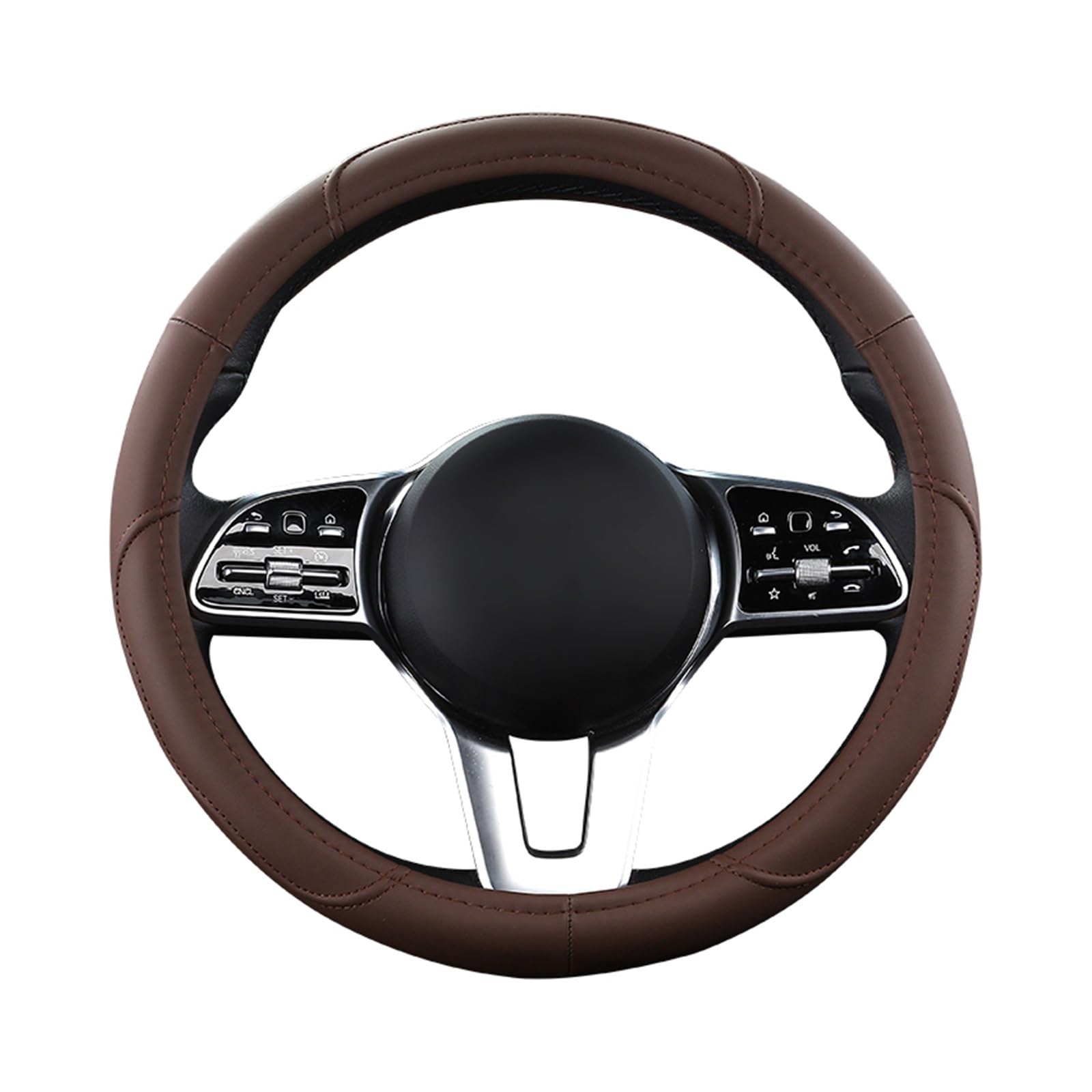 Steering Wheel Cover rutschfeste Auto-Lenkradabdeckung, Universelle Auto-Lenkrad-Schutzhülle, Modischer Stil, 38 cm, Rosa(B) von SHOUXI