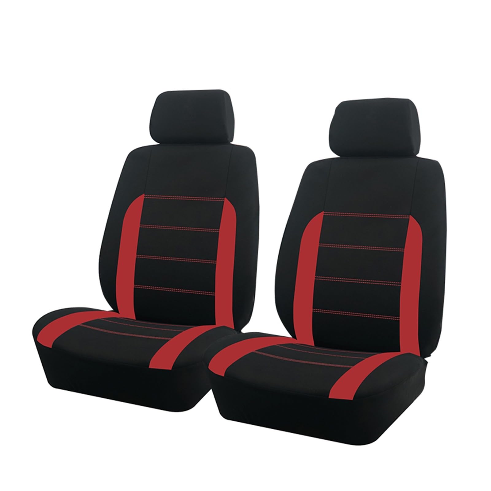 Vordersitzbezüge 4 Stück/9 Stück Rot/Grau/Blau Universal-Autositzbezüge Aus Polyester, Passend Für Die Meisten Autos, SUV, LKW, Van, Autozubehör, Innenausstattung(Rot,2 Front Seat) von SHOUXI