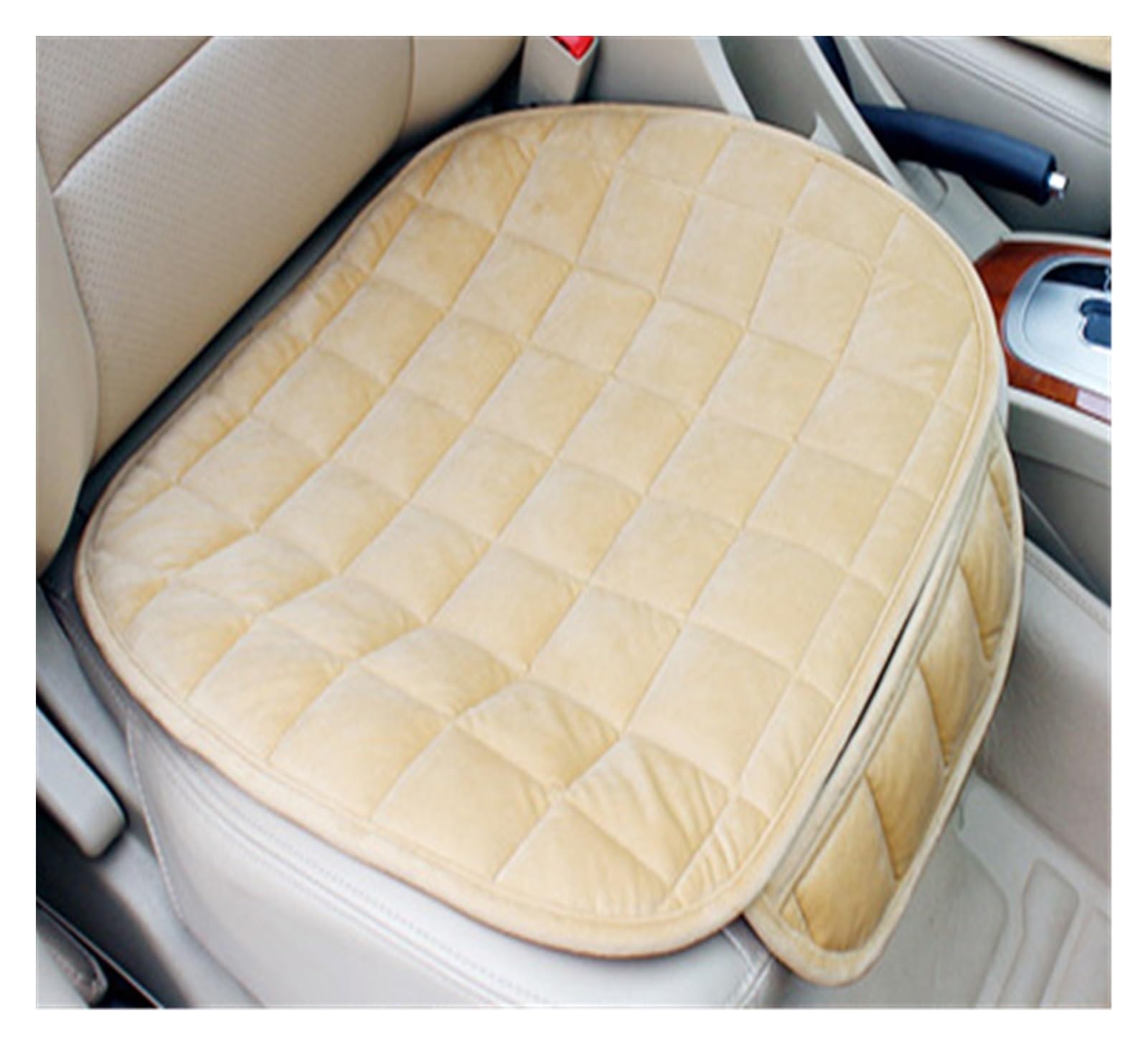 Vordersitzbezüge Auto-Anti-Rutsch-Sitzbezug, Four Seasons Universal-Kissen, Der Sitz Jederzeit Sauber, Verhindert Alterung, Zubehör(Beige,Front B) von SHOUXI