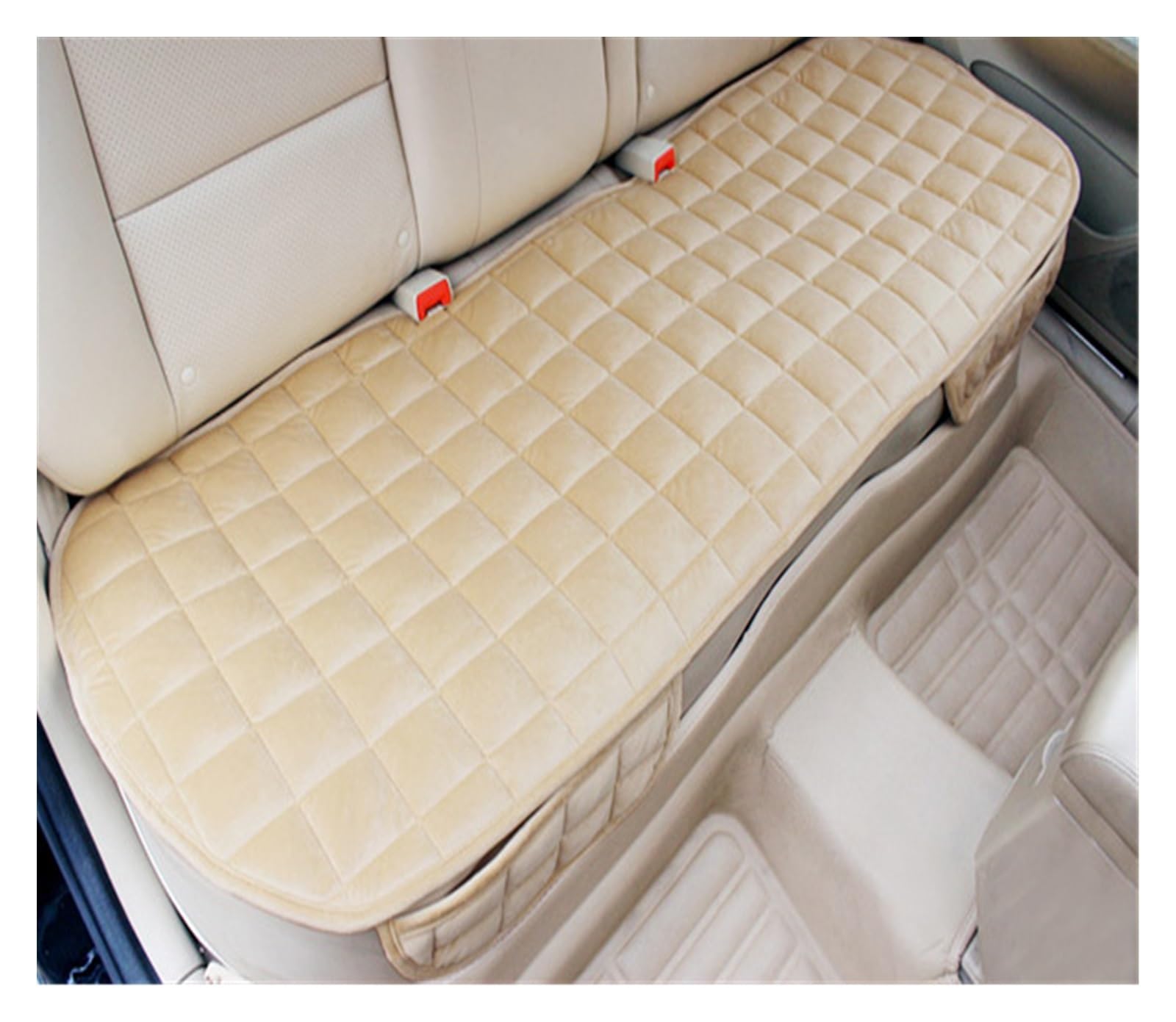 Vordersitzbezüge Auto-Anti-Rutsch-Sitzbezug, Four Seasons Universal-Kissen, Der Sitz Jederzeit Sauber, Verhindert Alterung, Zubehör(Beige,Rear) von SHOUXI