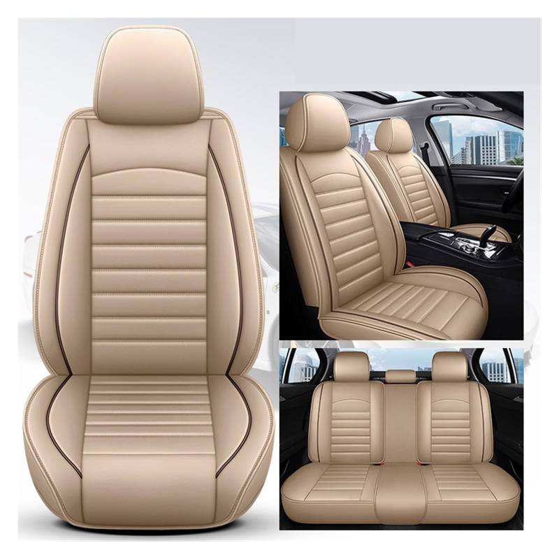 Vordersitzbezüge PU-Autositzbezug Für 300C 200 Pacifica Innenzubehör(Beige,5 Seat) von SHOUXI