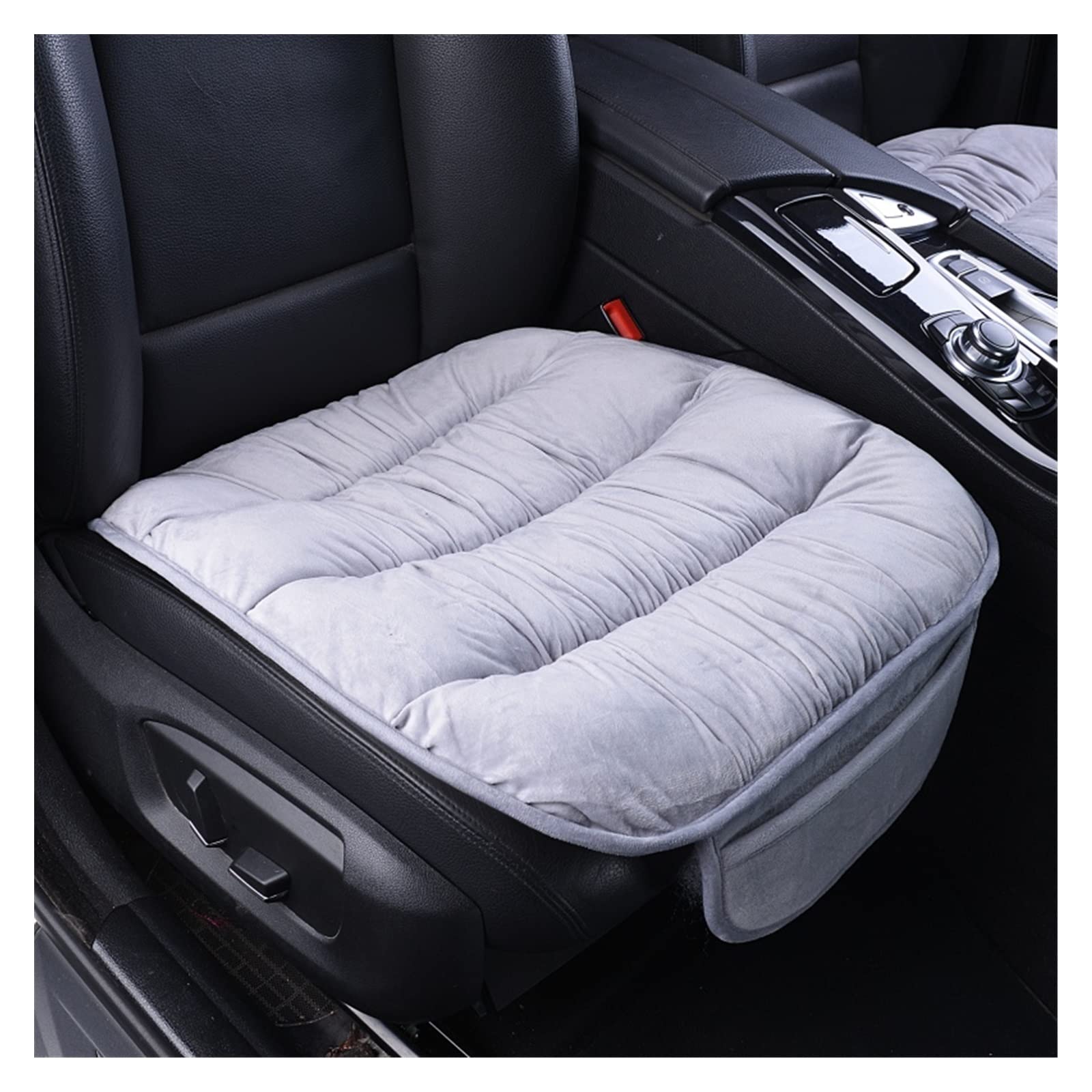 Vordersitzbezüge Plüsch Baumwolle Auto Sitzbezug Winter Umgeben Warm Für Sitz Schutz Matte Innen Zubehör(Grey,EIN) von SHOUXI