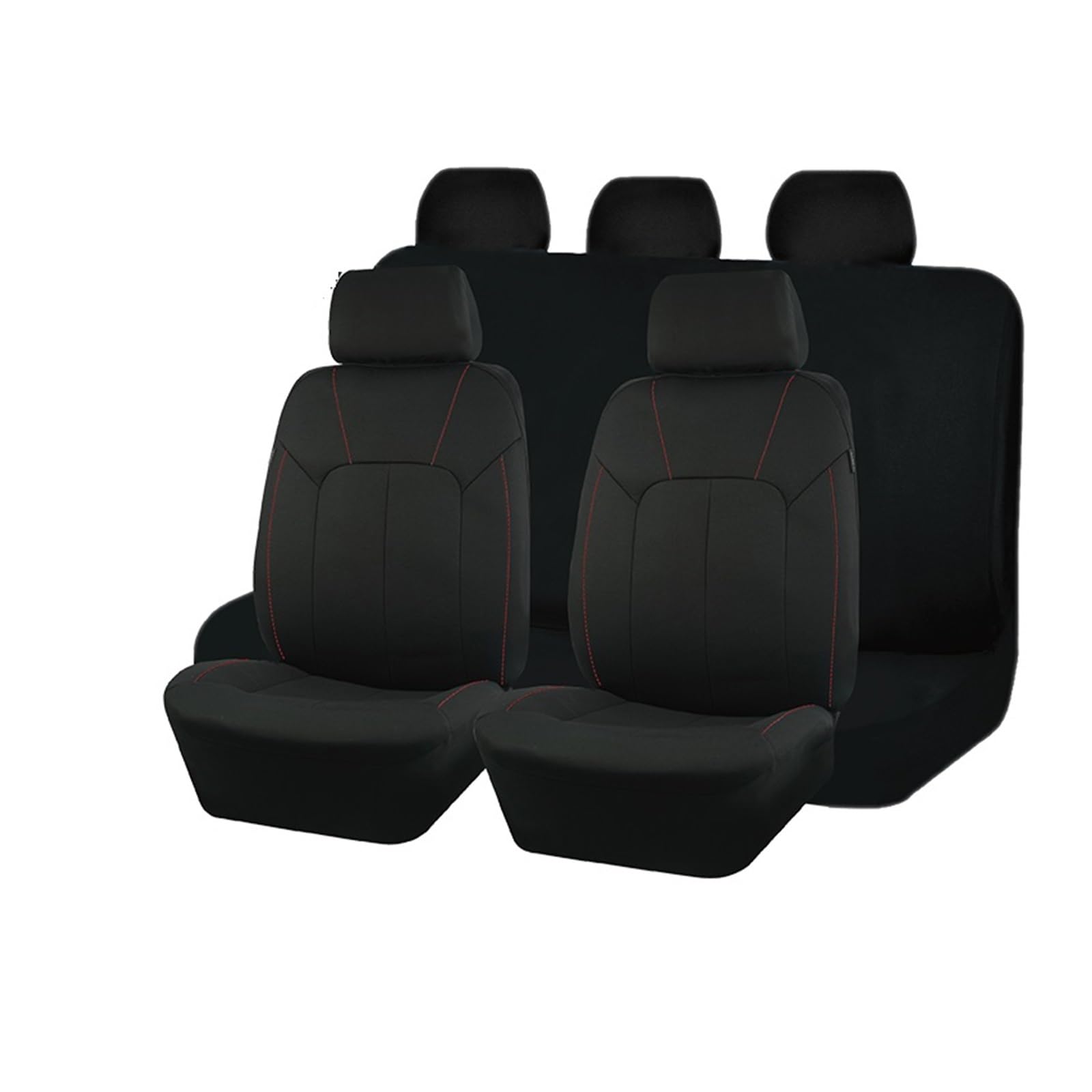 Vordersitzbezüge Universeller Autositzbezug, Komplettes Set, Unisex-Zubehör, Innenausstattung, Sitzschutz Für Auto, SUV, Van(Rot,5 Seat Set) von SHOUXI