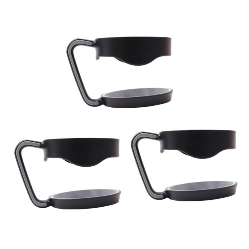 SHOWERORO 4 Stück 30 Reisebechergriff Kaffeetassenhalter Reisebecherhalter Flaschengriff Isolierter Bechergriff Kaffeebecher Becher Getränkehaltergriff Tassengriff Reisebecher Tasse Black von SHOWERORO