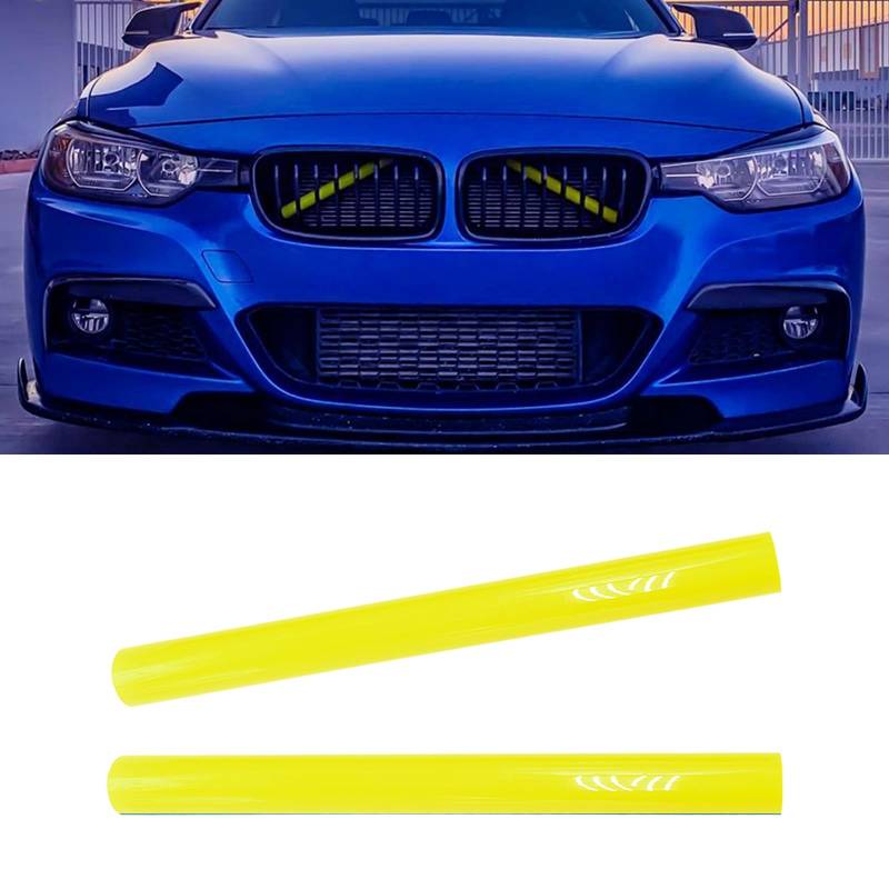 M-Sport V Spange Kühlergrill Einsätze Streifen Trim,für BMW 3/4 Serie F30 F32 320 328i 330 335 428 435 Front Kühlergrill Trim Streifen Cover(Gelb) von SHSBSCAR