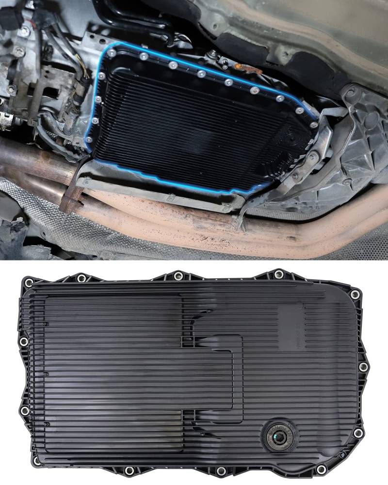 Transmission Oil Pan with Gasket Kit für BM-W 228i 230i 320i 325i 328i 330i 335i 428i 535i 550i 640i 650i X1/X3/X5/X6 1/2/3/4/5 Series(2010-2016), Replace OE 24118612901 von SHSBSCAR