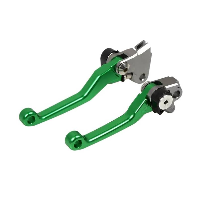 Motorrad Kupplung Für Kaw&asaki KX80 KX85 KX65 2000-2016 Pit Bike Bremse Kupplung Griff Grün Motorrad Pivot Faltbare Kupplung Bremshebel von SHSUBF