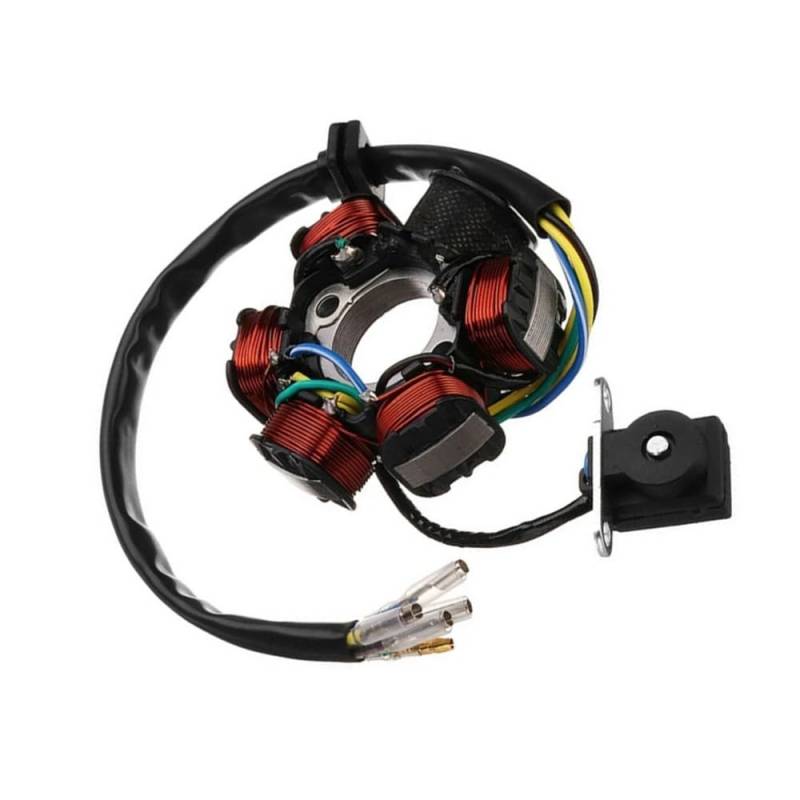 Spule Magneto Zündspule 8 Teile/Satz Voll Komplette Elektrik Kabelbaum STATOR 6 Spule Für Motorrad Spulen Zündung Stator Magneto Für 50CC-125CC von SHSUBF