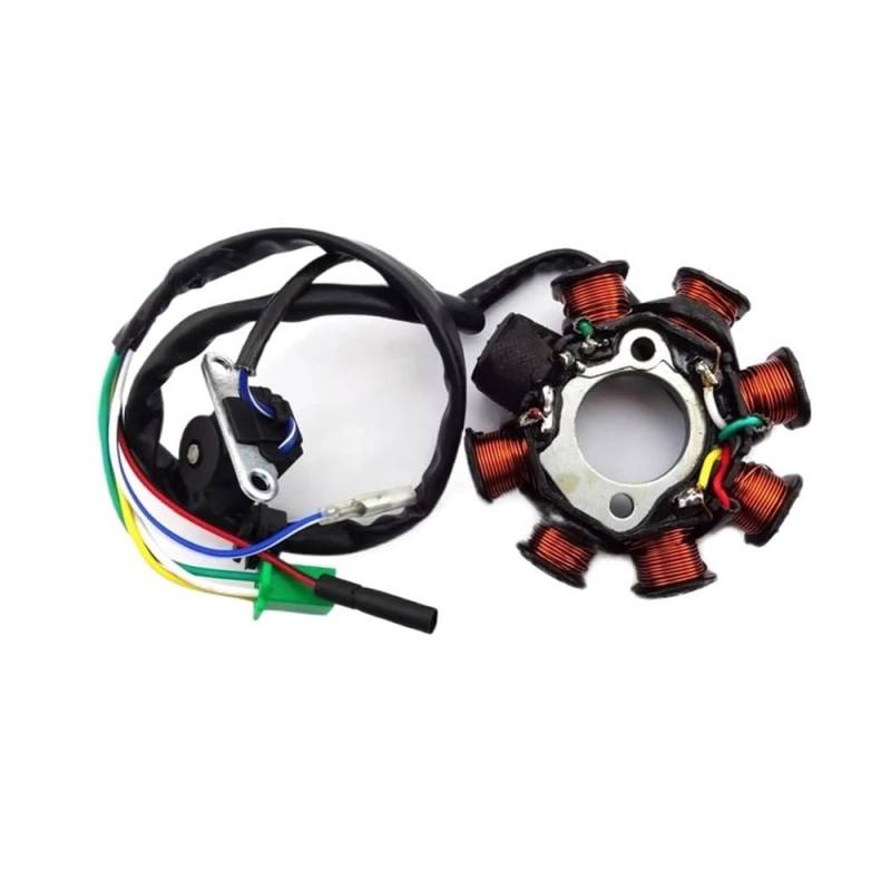 Spule Magneto Zündspule GY6 125 Zündstator Magneto Spule 8 Pole Spulen Für GY6 125cc 150cc Moped Motorrad Magneto Stator Spule Zündung Generator von SHSUBF