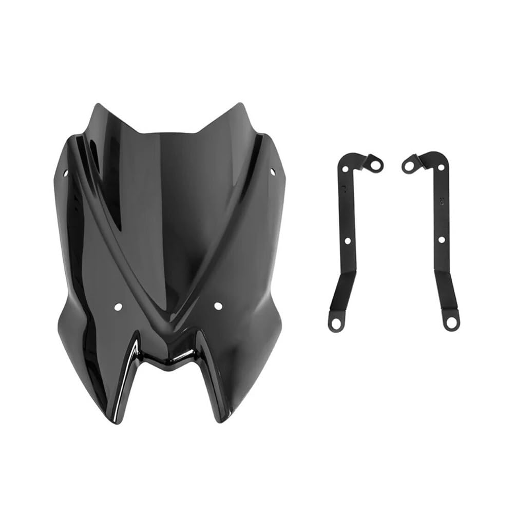 Windabweiser Clip-on Für Kaw&asaki Z650 Z-650 2017-2023 Z650 Double Bubble Windschutz Windschutz Schild Bildschirm Visier Mit Halterung Motorrad von SHSUBF