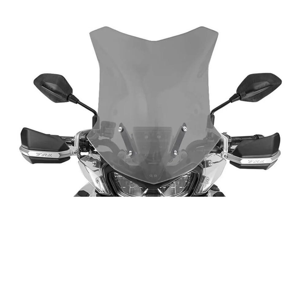 Windabweiser Clip-on Transparent/Grau 47CM/52CM/57CM Motorrad Windabweiser Windschutzscheibe Windschutz Für TRK702 702X TRK 702 von SHSUBF