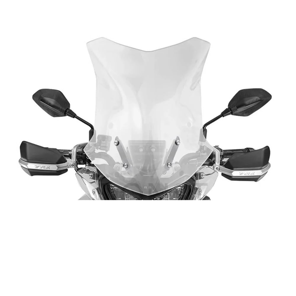 Windabweiser Clip-on Transparent/Grau 47CM/52CM/57CM Motorrad Windabweiser Windschutzscheibe Windschutz Für TRK702 702X TRK 702 von SHSUBF