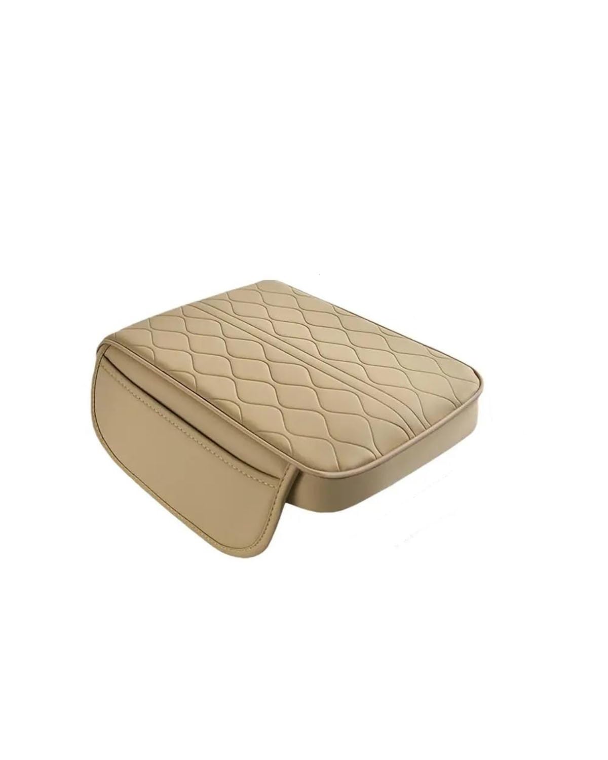 Armlehnen Mittelkonsolen Auto Armlehne Box Höhe Pad Mit Seite Tasche Organizer Memory Foam Auto Center Konsole Rest Ellenbogen Rest Kissen Auto Innen Armlehnenbox(Beige) von SHUGWA