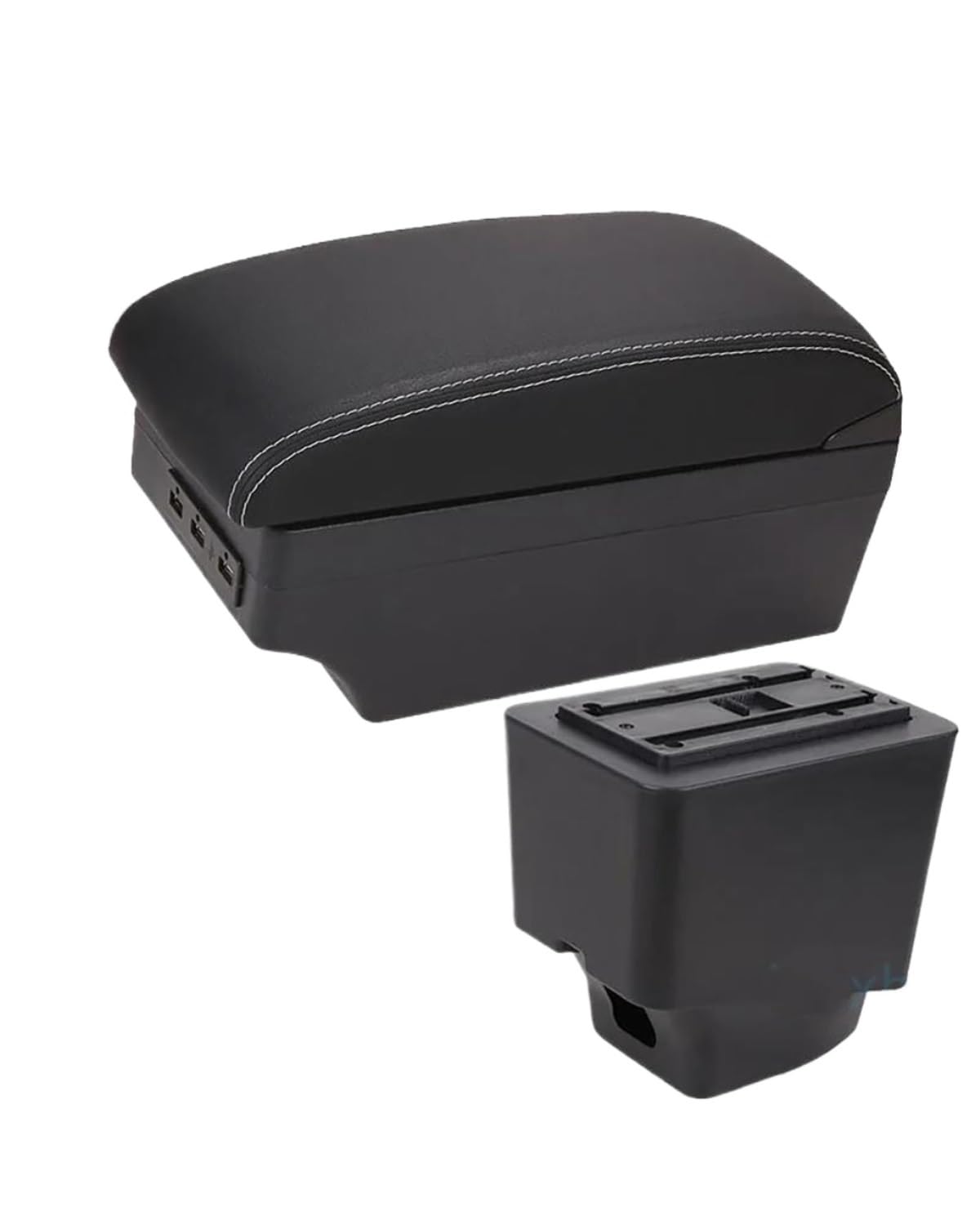 Armlehnen Mittelkonsolen Für Captur 2018 2019 2020 2021 Auto Armlehne Armlehne Box Auto Zubehör Lagerung Box Innen Teile USB Armlehnenbox(A3 Black White 7USB) von SHUGWA