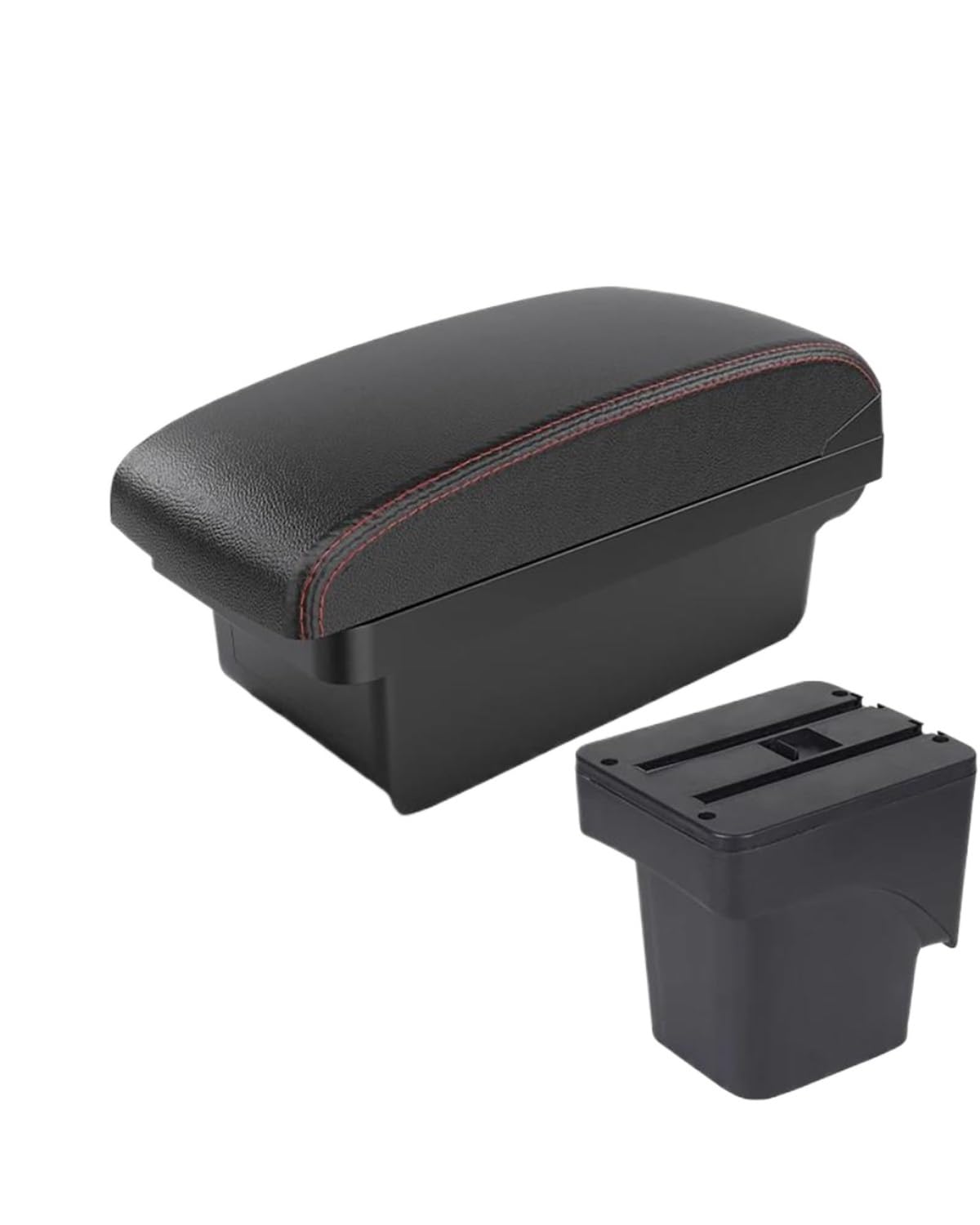 Armlehnen Mittelkonsolen Für Focus 2 Für Mk2 2005 2006 2007 2008 2009 2010 2011 Auto Armlehne Box Center Console Lagerung Innen Nachrüstung Zubehör Armlehnenbox(A1 Black red NO USB) von SHUGWA