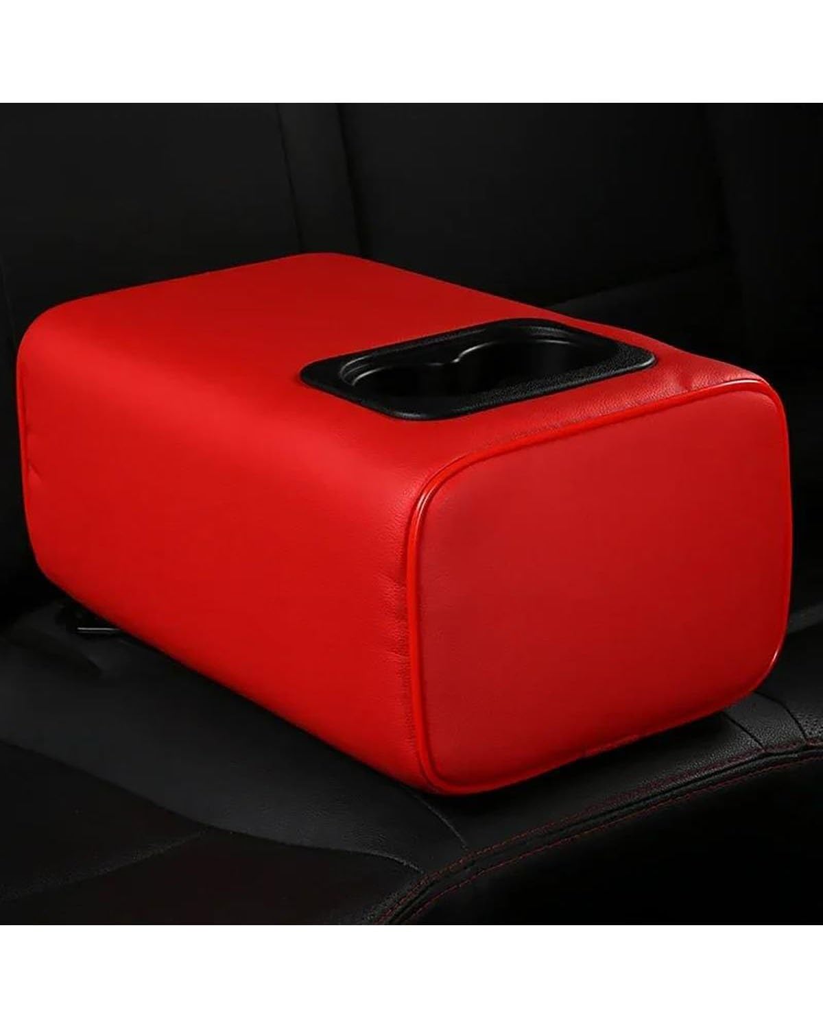 Armlehnen Mittelkonsolen Für Ford Für Explorer 2011-2021 Autos Auto Rücksitz Armlehne 2 Reihe Konsole Box Mit Getränkehalter Rest Rücksitz Armlehne Konsole Box Armlehnenbox(Red-No Pocket) von SHUGWA