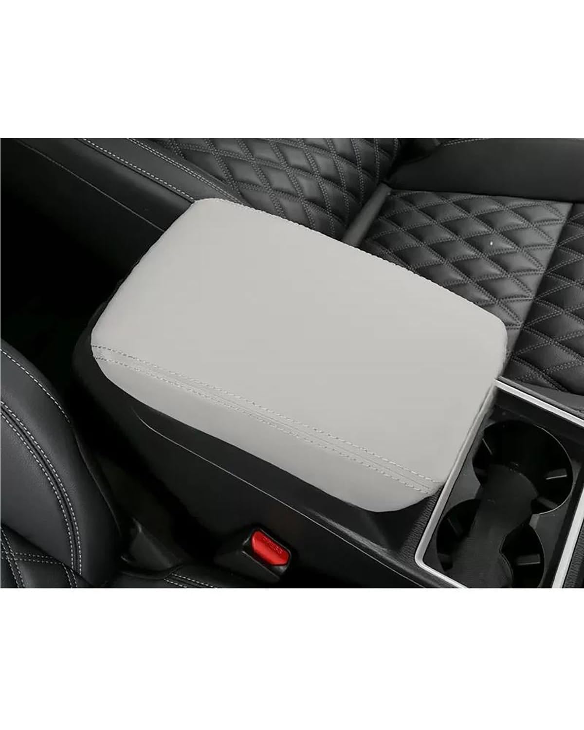 Armlehnen Mittelkonsolen Für Mitsubishies Für Outlander 2022 2023 2024 Zubehör Leder Auto Armlehne Matte Center Console Rest Kissen Armlehnenbox(B) von SHUGWA