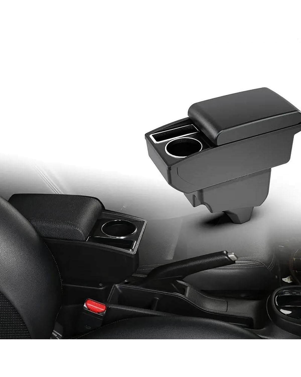 Armlehnen Mittelkonsolen Für Peugeot 208 2019 2020 2021 Armlehne Auto Armlehne Box Nachrüstung Teile Innen Details Lagerung Box Zubehör Armlehnenbox(A1 Black line NO USB) von SHUGWA