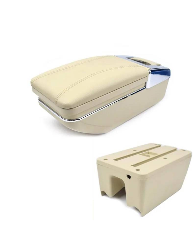 Armlehnen Mittelkonsolen Für Suzuki Für Ertiga 2015 2016 2017 2018 2019 Armlehne Interior Center Console Storage Box Armlehne Dekoration Teile Organizer Armlehnenbox(Beige Colors) von SHUGWA