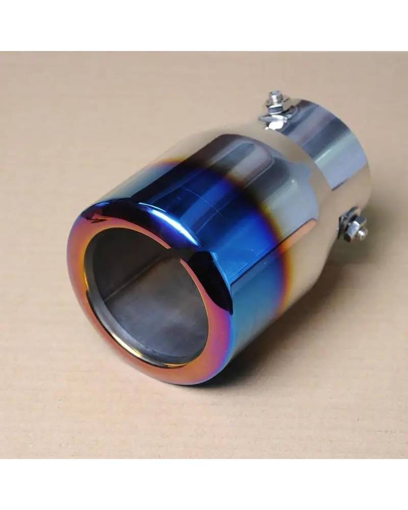 Auspuffblende Auto Rollled Slanted Bunte Auspuff Schalldämpfer Endrohr Spitze Einlass 59-75mm Schalldämpfer von SHUGWA