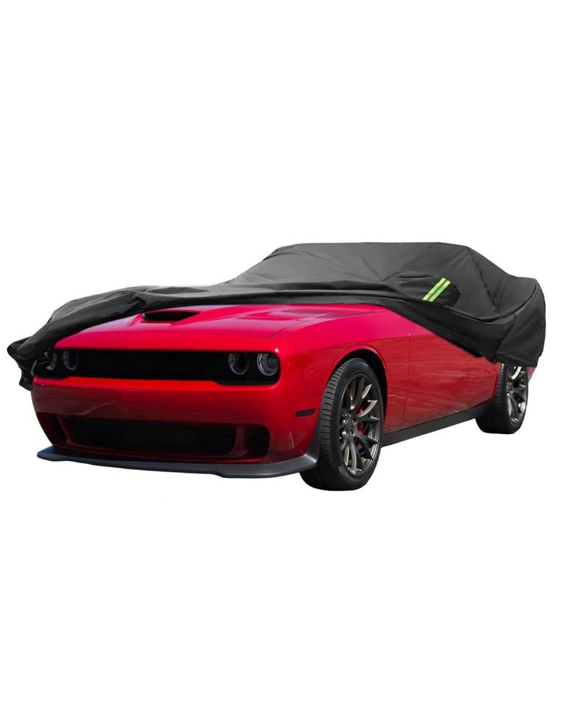 Auto abdeckplane Für Dodge Für Challenger 2008-2023 Auto Abdeckung Outdoor Volle Auto Abdeckung Alle Wetter Wasserdicht Regen Sonne Mit Reißverschluss Auto vollgarage von SHUGWA