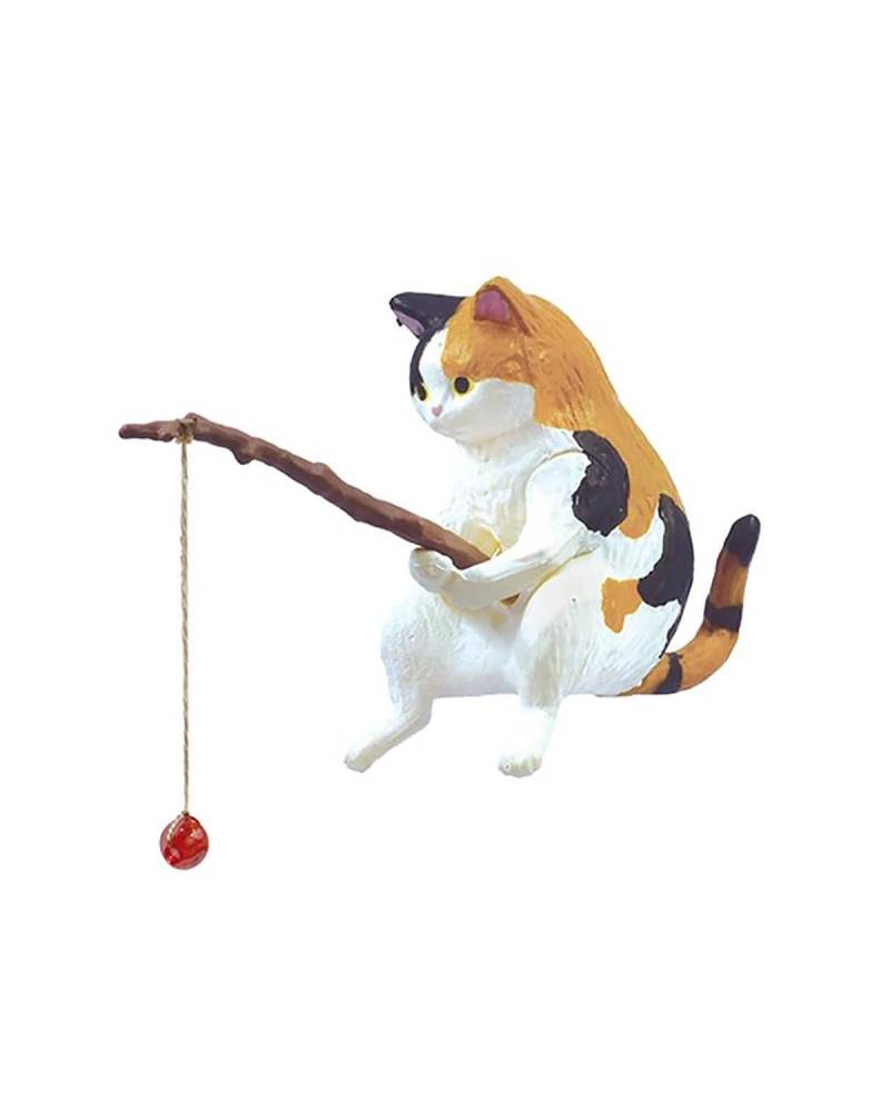 Auto innenspiegel anhänger 1PC Kreative Angeln Katze Auto Innen Dekoration Handwerk Nette Harz Auto Miniatur Figuren Ornamente Zubehör Kleine Geschenke Rückspiegel Anhänger Auto(A4) von SHUGWA