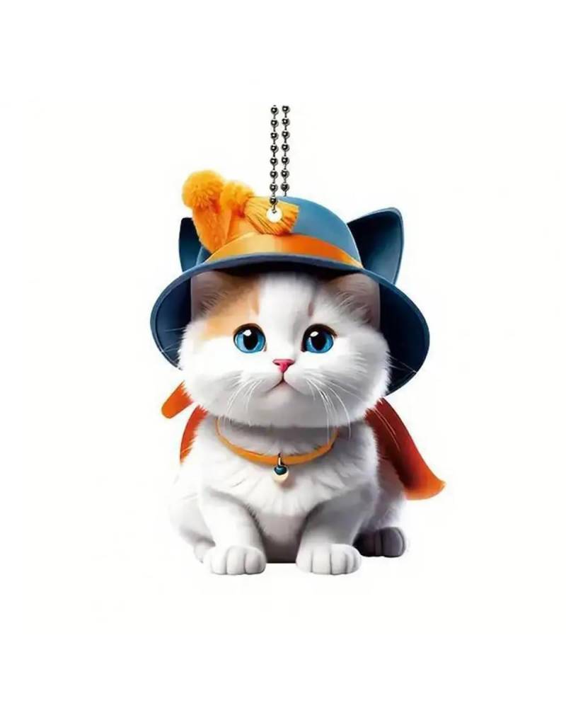 Auto innenspiegel anhänger Katze Hängen Ornament Auto Rückspiegel Anhänger Mit Lanyard Tier Geformt Weihnachts Baum Anhänger Auto Innenspiegel Anhänger Rückspiegel Anhänger Auto(D) von SHUGWA