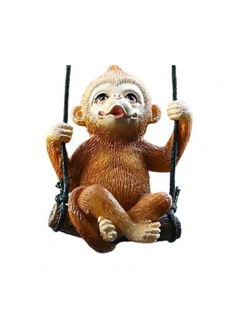 Auto innenspiegel anhänger Kreative Auto Anhänger Niedlichen Affen Hund Tier Rückspiegel Hängen Ornament Neuheit Auto Anhänger Für Spaß Erleichterung Rückspiegel Anhänger Auto(Monkey) von SHUGWA