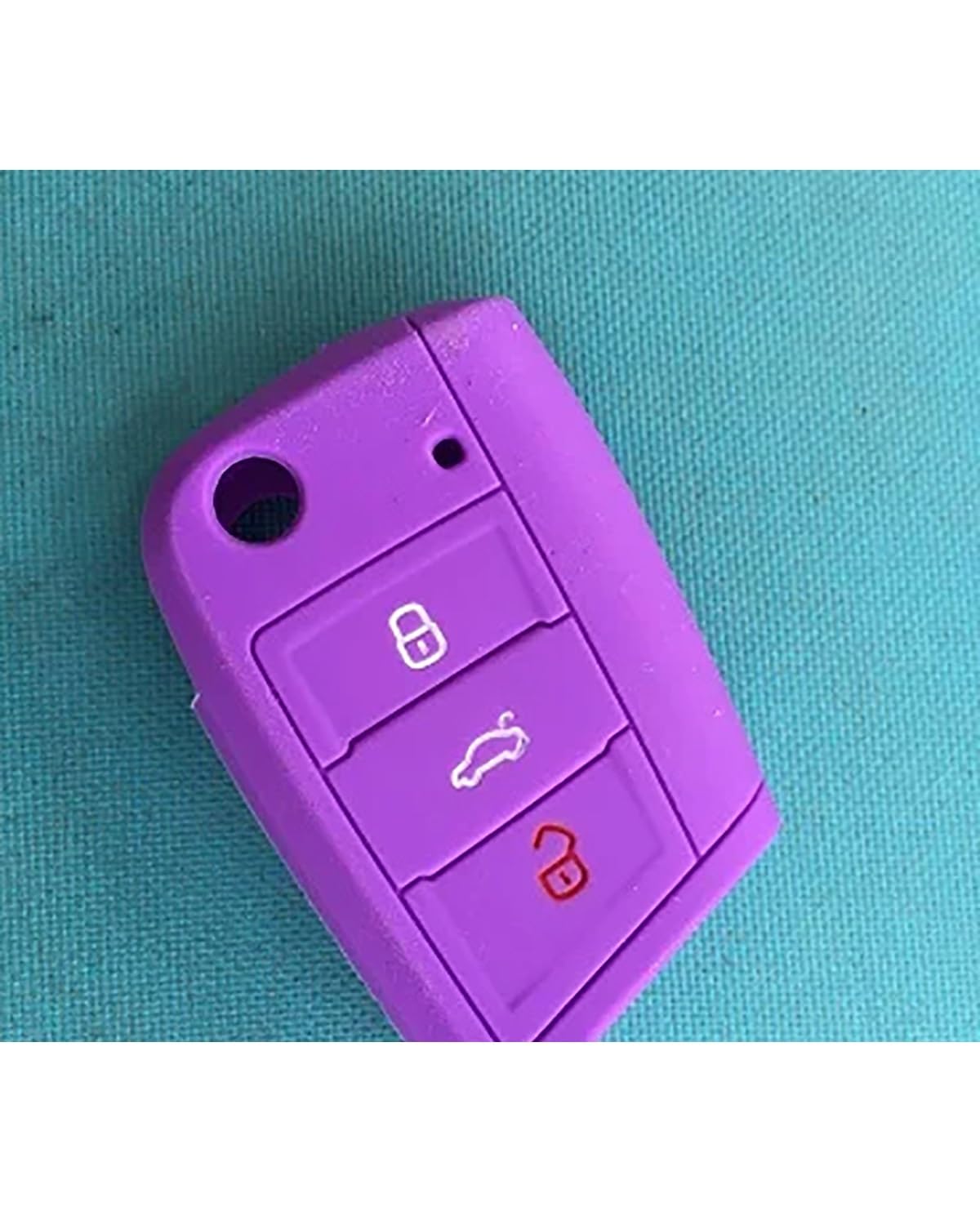 Funkschlüsseletui 1 Stück Silikonhülle Für Golf 7 Für MK7 Golf7 Für Octavia Für A7 Shell Für GTI 2013 2014 Neue Schlüsselabdeckung Schutztasche Autoschlüsselgehäuse(Purple) von SHUGWA