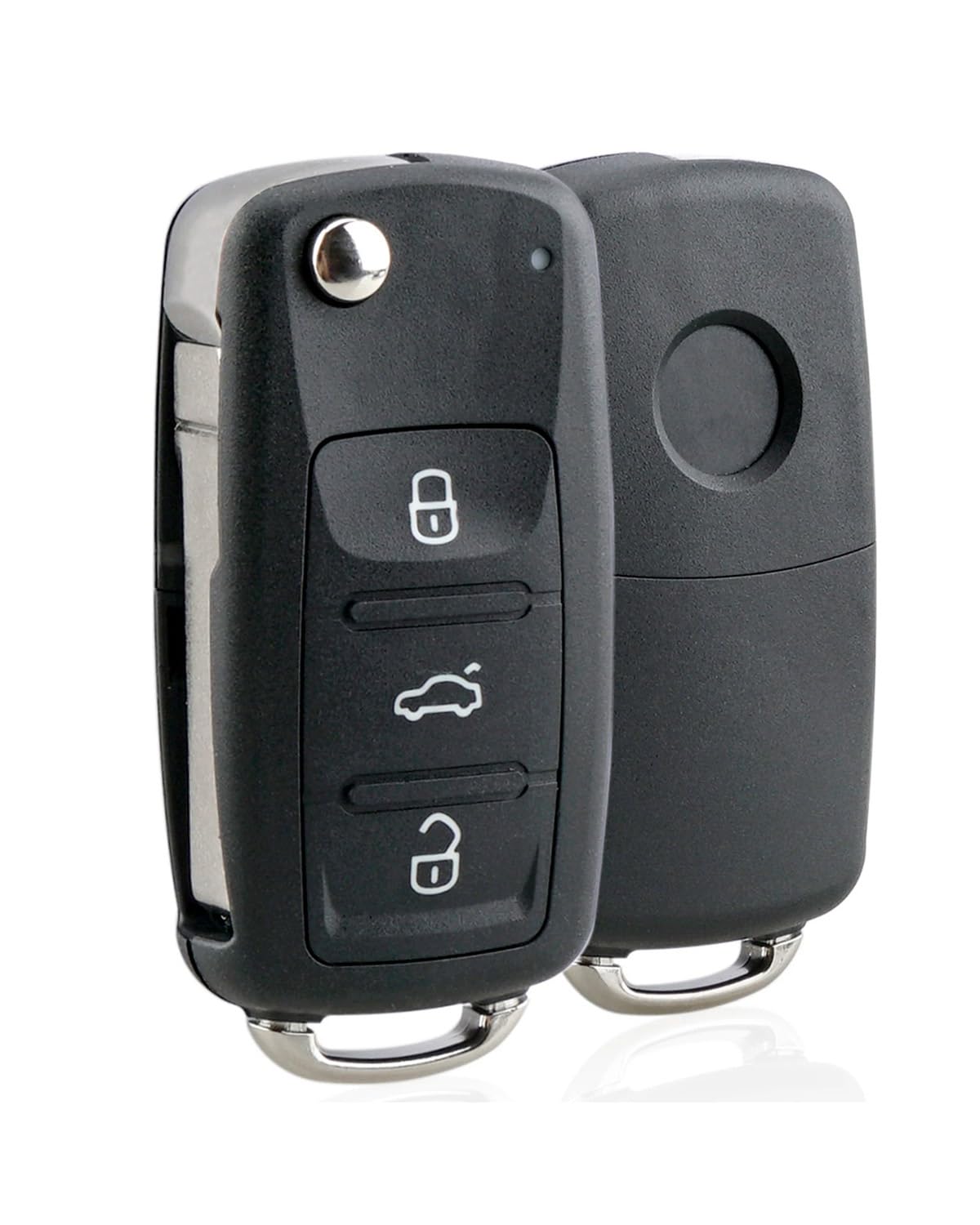 Funkschlüsseletui 2 3 Taste Auto Remote Flip Schlüsselanhänger Fall Shell Für Golf Für MK6 Polo Für Käfer Für Passat Für Caddy Für Jetta Autoschlüsselgehäuse(3 Button-1J503318) von SHUGWA