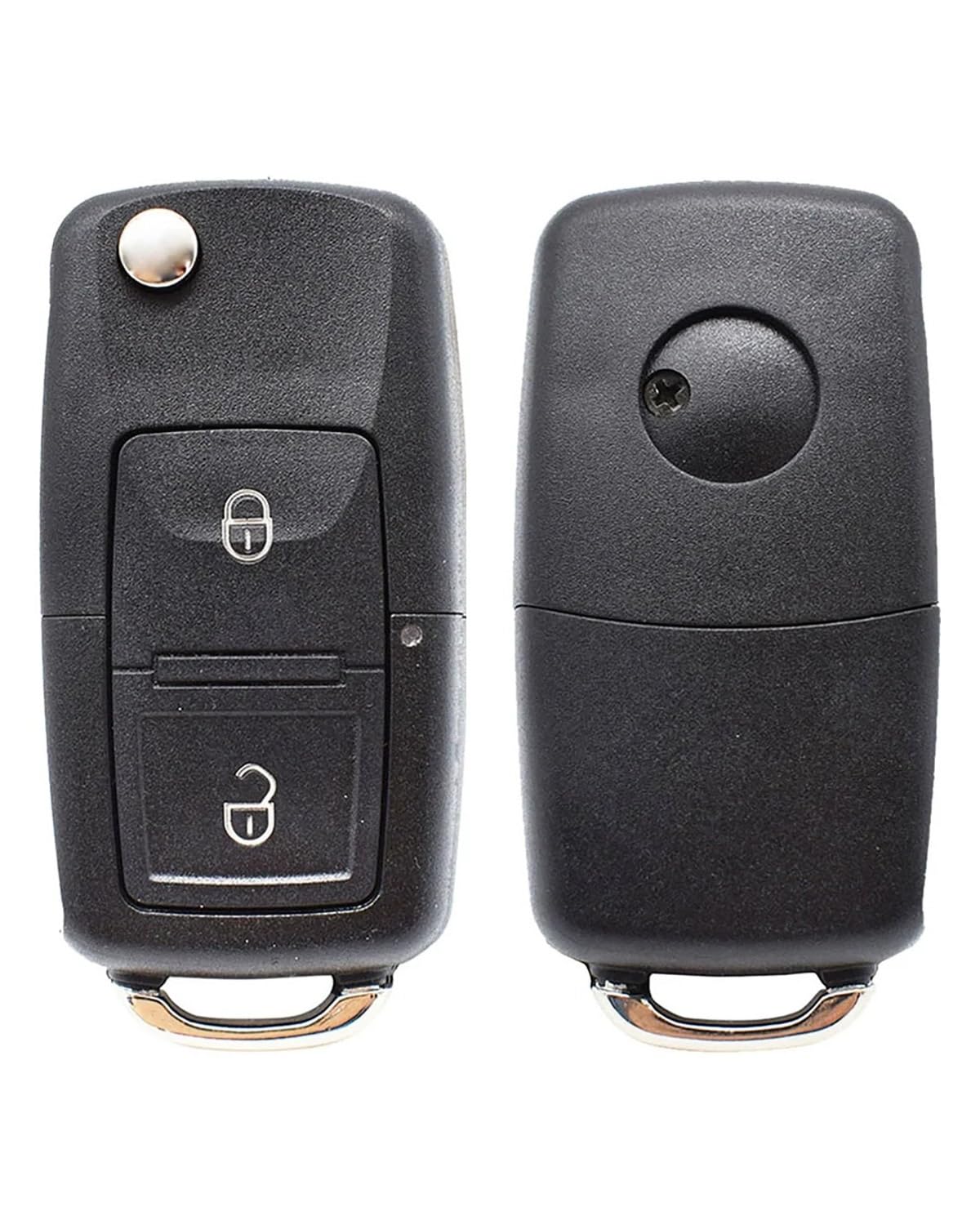 Funkschlüsseletui 2 3 Tasten Auto Remote Flip Schlüsselanhänger Fall Shell Für Golf Polo Bora Käfer Für Passat Für Caddy Für Jetta Autoschlüsselgehäuse(2 Buttons - 1pc) von SHUGWA