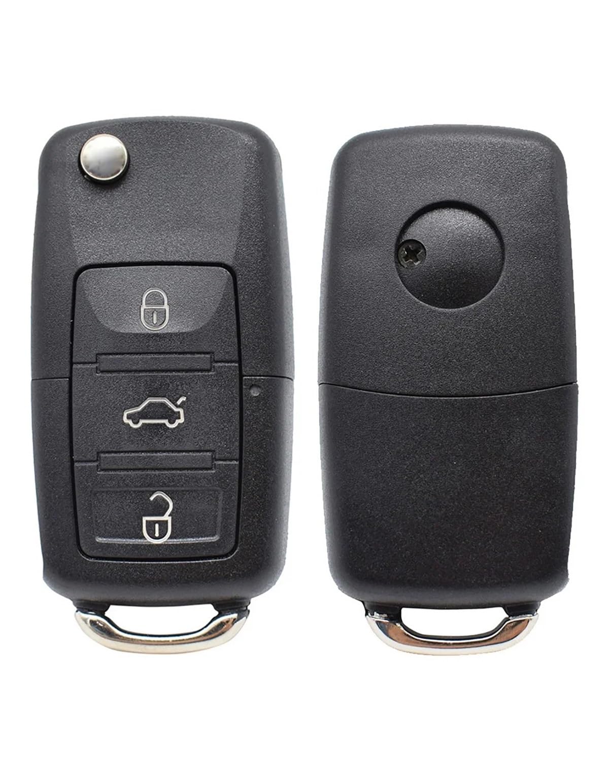 Funkschlüsseletui 2 3 Tasten Auto Remote Flip Schlüsselanhänger Fall Shell Für Golf Polo Bora Käfer Für Passat Für Caddy Für Jetta Autoschlüsselgehäuse(3 Buttons - 1pc) von SHUGWA