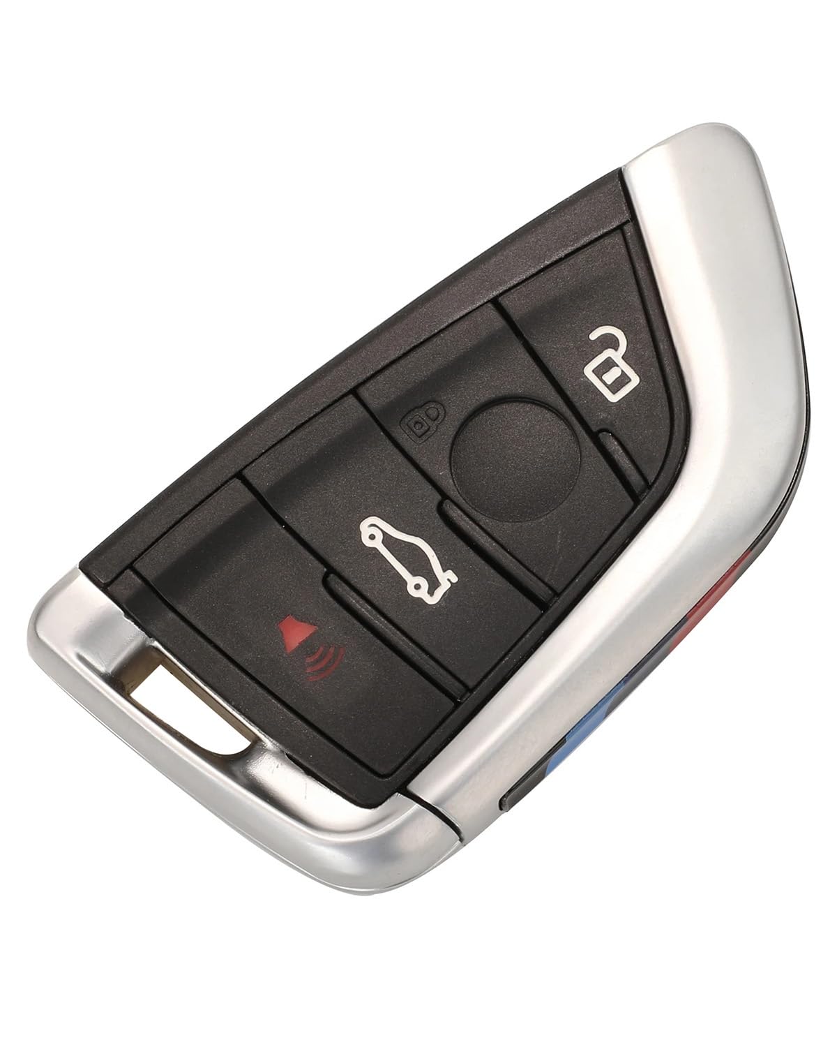 Funkschlüsseletui 3/4 Tasten Fernbedienung Autoschlüssel Keyless Entry Fob Für F CAS4 5 7 Serie Für X5 Für X6 2014-2016 Mit Einsteckschlüssel Autoschlüsselgehäuse(4buttons Black) von SHUGWA