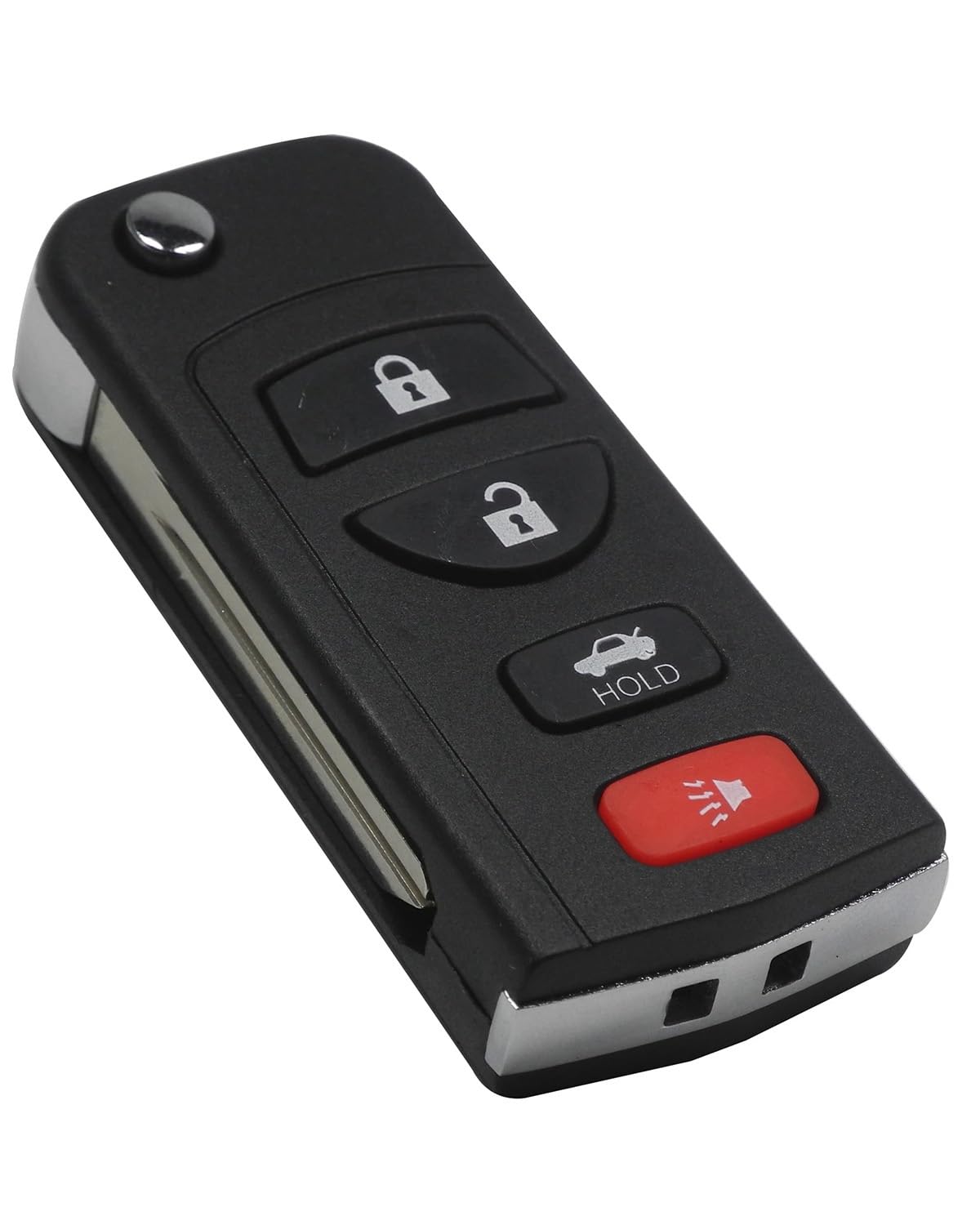 Funkschlüsseletui 3/4 Tasten Flip Fob Remote Klapp Auto Schlüssel Shell Fall Abdeckung Für Infiniti Auto Schlüssel Schutz Abdeckung Autoschlüsselgehäuse(4 Buttons) von SHUGWA