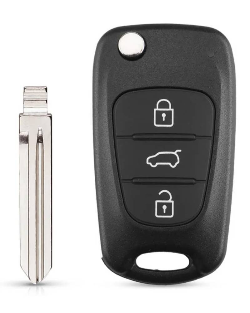 Funkschlüsseletui 3 Tasten Fernbedienung Autoschlüssel Shell Für Kia Für Picanto Für Sportage Für K5 Für Rio Picanto Flip Folding Remote Key Case Autoschlüsselgehäuse(for Kia) von SHUGWA