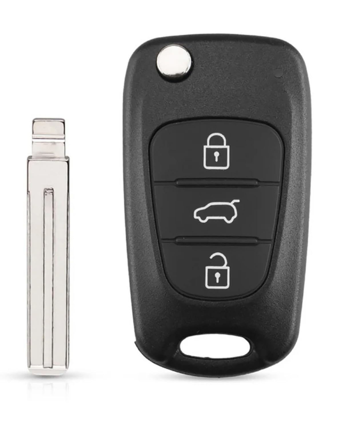 Funkschlüsseletui 3 Tasten Fernbedienung Autoschlüssel Shell Für Kia Für Picanto Für Sportage Für K5 Für Rio Picanto Flip Folding Remote Key Case Autoschlüsselgehäuse(for TOY40) von SHUGWA