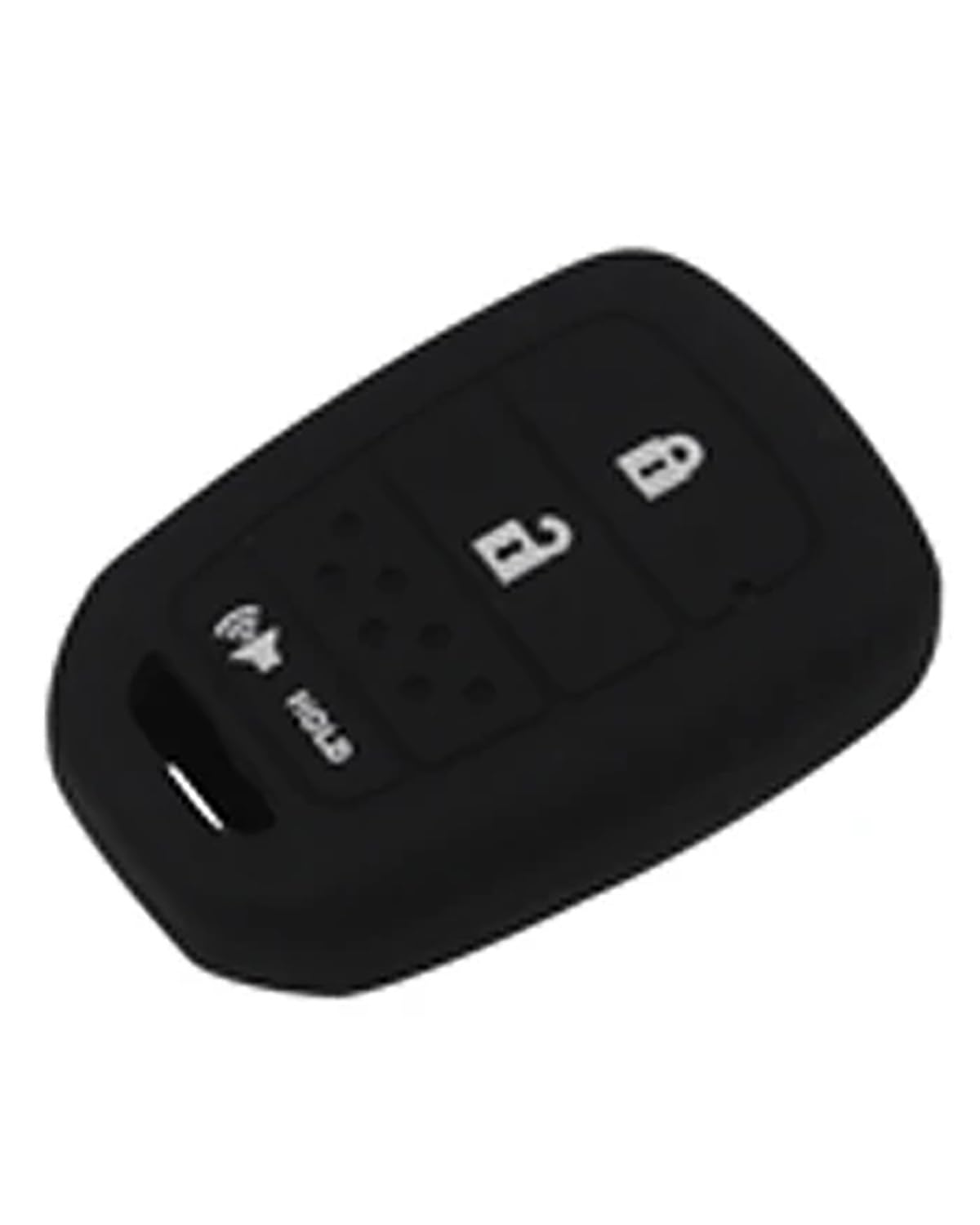 Funkschlüsseletui 3 Tasten Silikon Auto Schlüsselanhänger Abdeckung Fall Shell Für HRV Für Accord Für Fit Remote Mit Hold Autoschlüsselgehäuse(Black) von SHUGWA